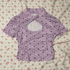 5/$25 cute purple crop top